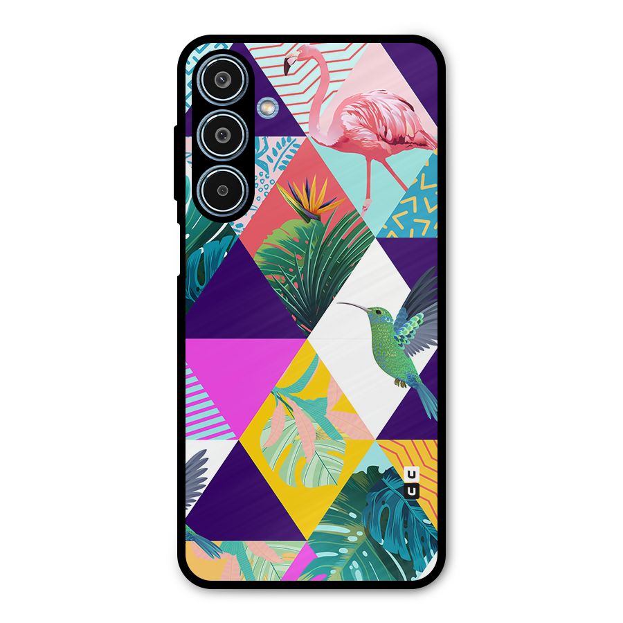 Multicolor Exotic Seamless Pattern Metal Back Case for Galaxy M35