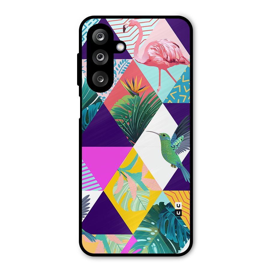 Multicolor Exotic Seamless Pattern Metal Back Case for Galaxy M36