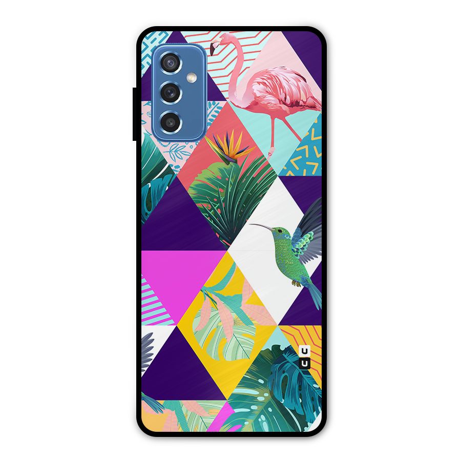 Multicolor Exotic Seamless Pattern Metal Back Case for Galaxy M52 5G