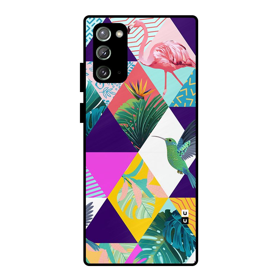 Multicolor Exotic Seamless Pattern Metal Back Case for Galaxy Note 20