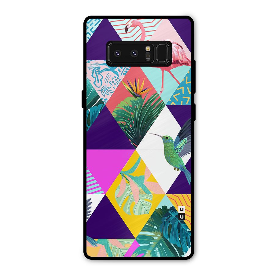Multicolor Exotic Seamless Pattern Metal Back Case for Galaxy Note 8