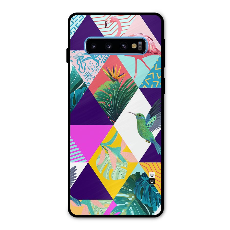 Multicolor Exotic Seamless Pattern Metal Back Case for Galaxy S10