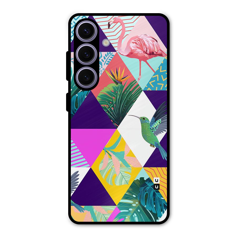 Multicolor Exotic Seamless Pattern Metal Back Case for Galaxy S24