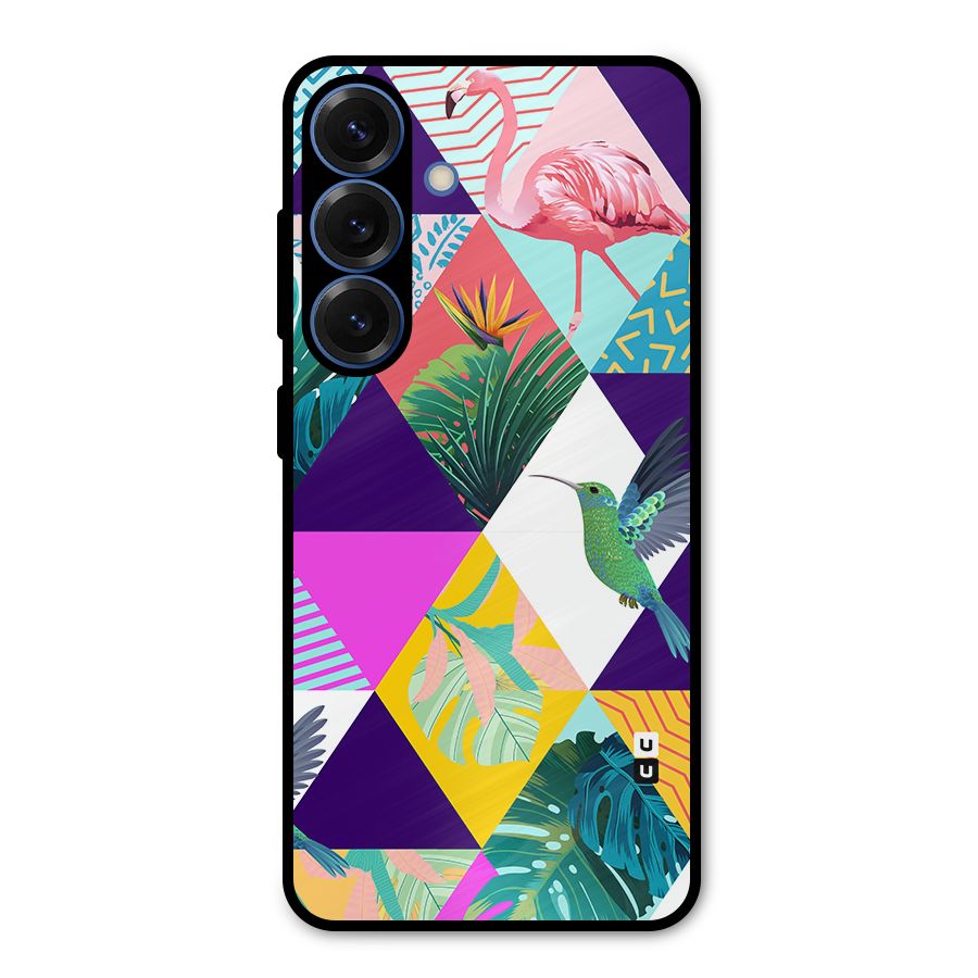Multicolor Exotic Seamless Pattern Metal Back Case for Galaxy S25