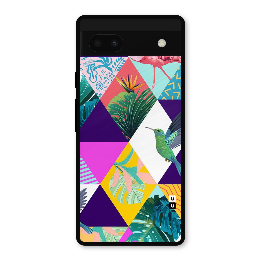 Multicolor Exotic Seamless Pattern Metal Back Case for Google Pixel 6a