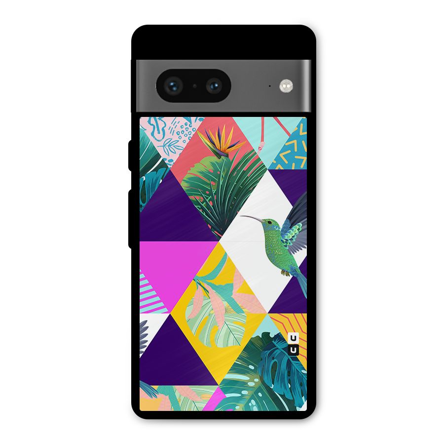 Multicolor Exotic Seamless Pattern Metal Back Case for Google Pixel 7