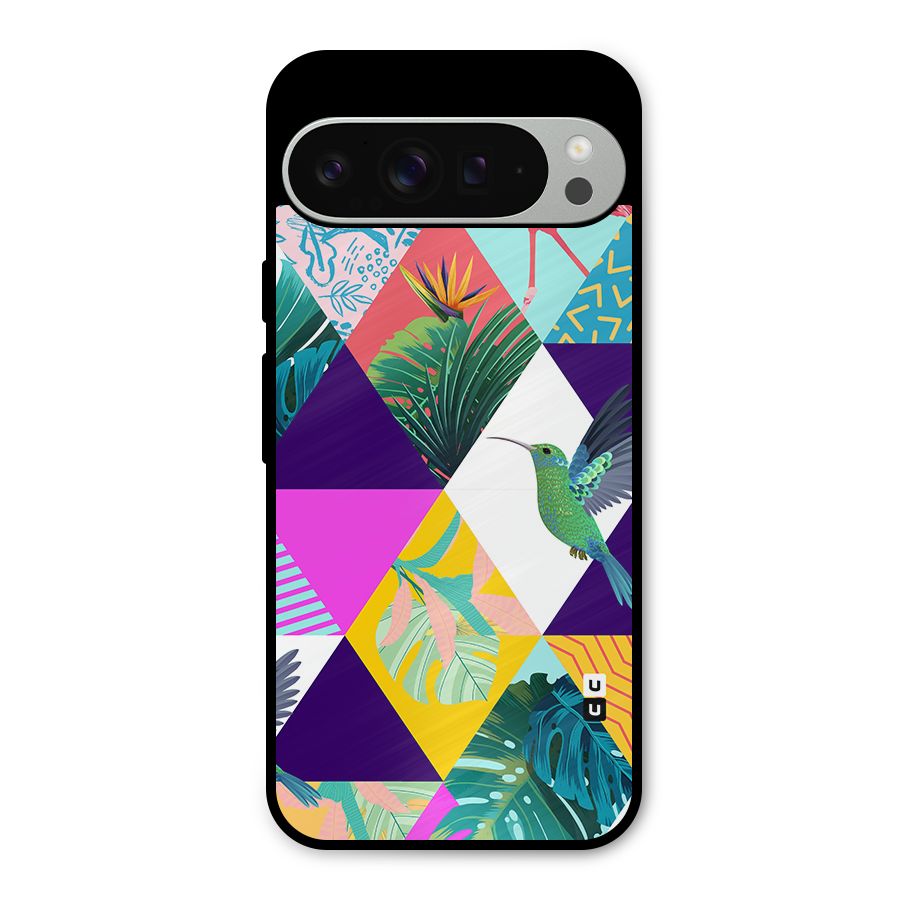 Multicolor Exotic Seamless Pattern Metal Back Case for Google Pixel 9 Pro XL