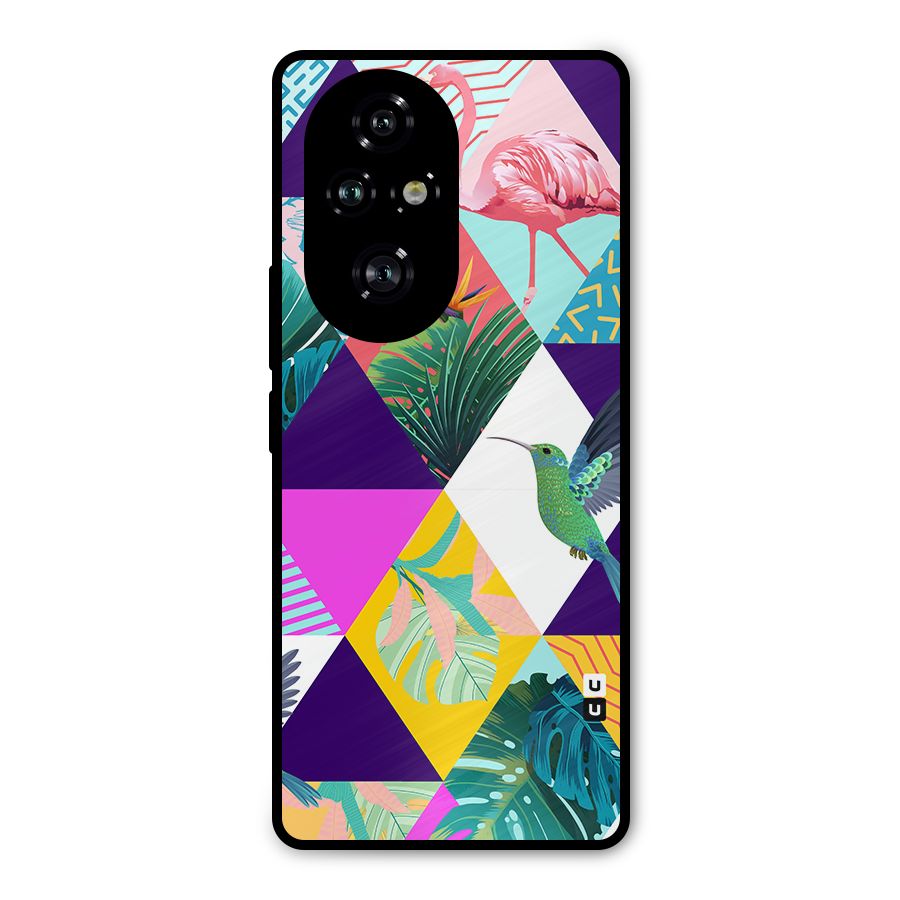 Multicolor Exotic Seamless Pattern Metal Back Case for Honor 200 Pro