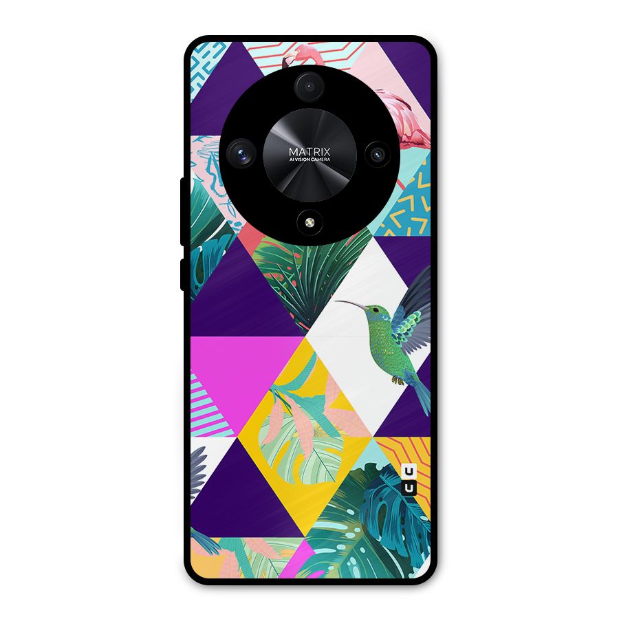 Multicolor Exotic Seamless Pattern Metal Back Case for Honor X9b