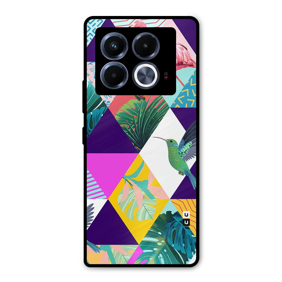 Multicolor Exotic Seamless Pattern Metal Back Case for Infinix Note 40 5G
