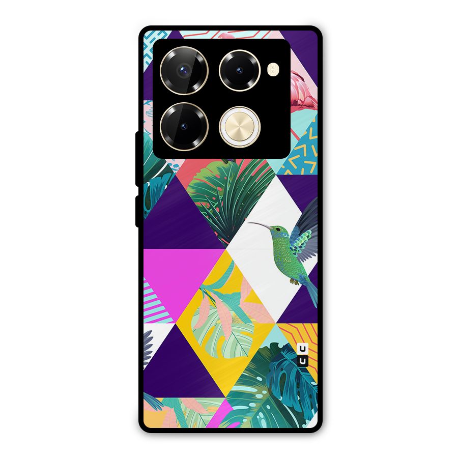Multicolor Exotic Seamless Pattern Metal Back Case for Infinix Note 40 Pro Plus