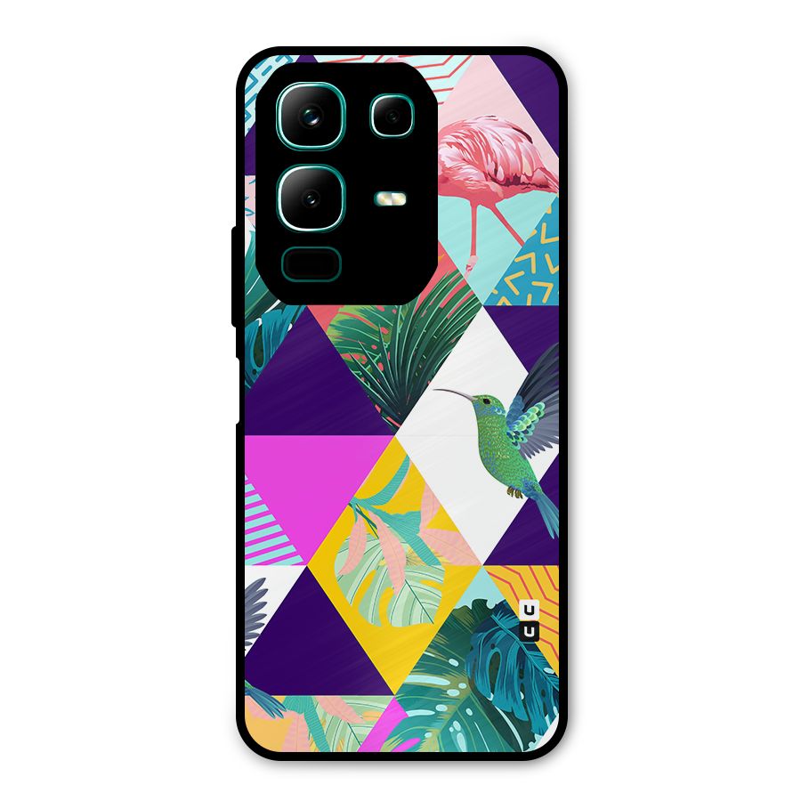 Multicolor Exotic Seamless Pattern Metal Back Case for Infinix Note 50x