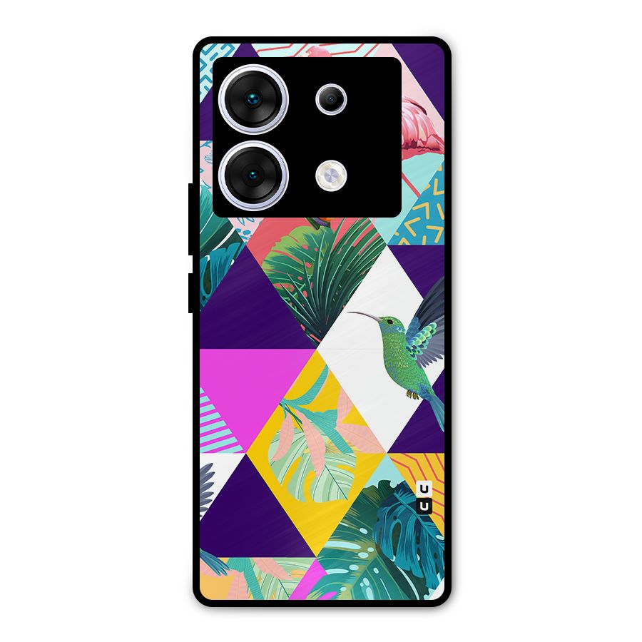 Multicolor Exotic Seamless Pattern Metal Back Case for Infinix Zero 30 5G