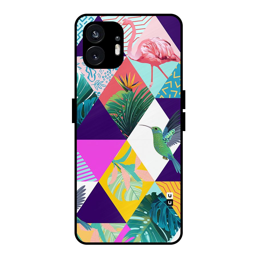 Multicolor Exotic Seamless Pattern Metal Back Case for Nothing Phone 2