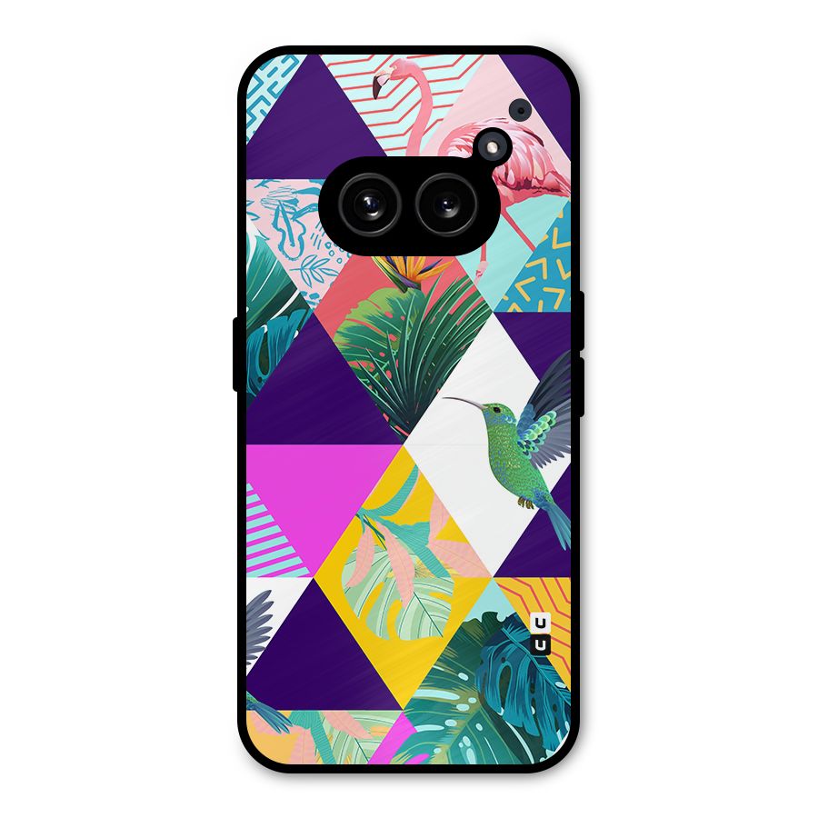 Multicolor Exotic Seamless Pattern Metal Back Case for Nothing Phone 2a Plus
