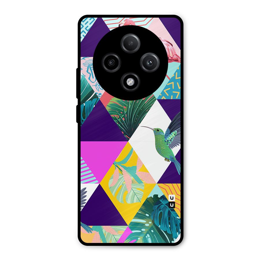 Multicolor Exotic Seamless Pattern Metal Back Case for Oppo F27 Pro Plus