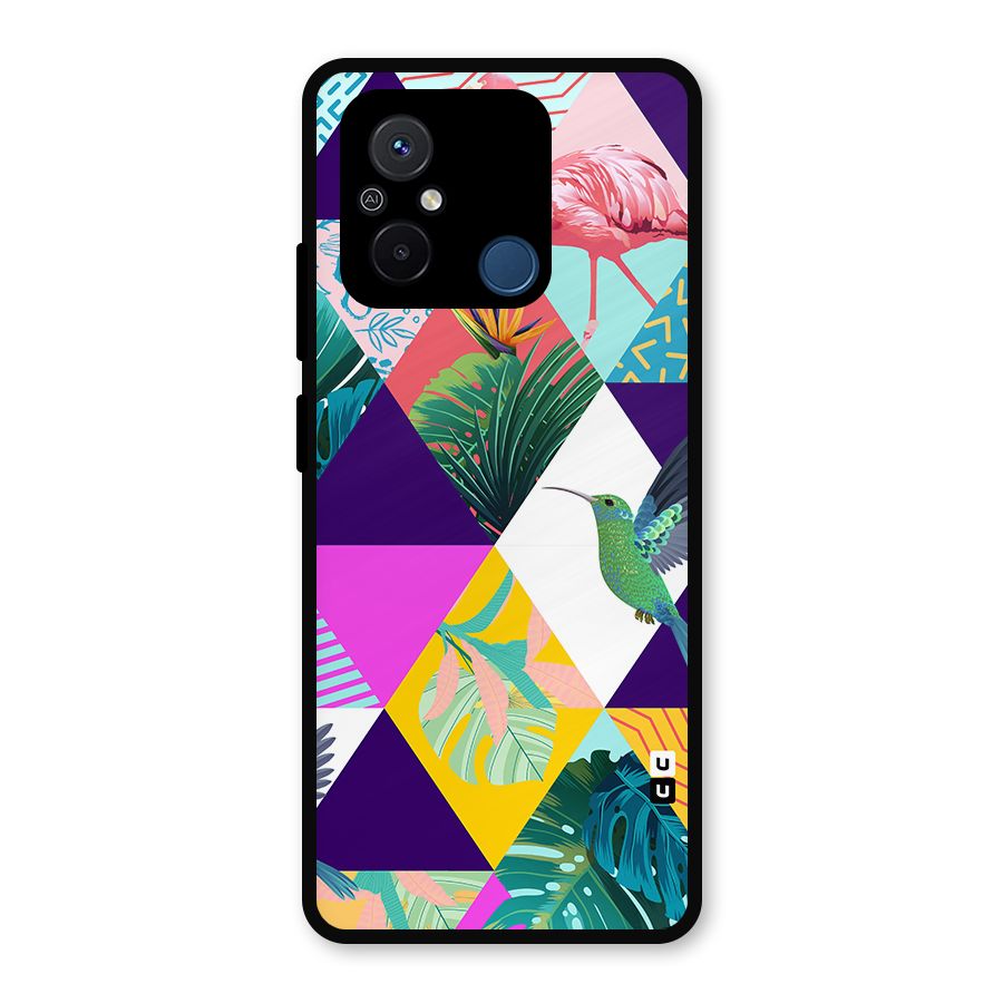 Multicolor Exotic Seamless Pattern Metal Back Case for Poco C55