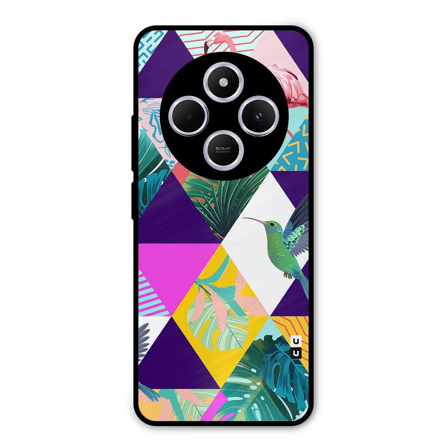 Multicolor Exotic Seamless Pattern Metal Back Case for Poco C75 5G