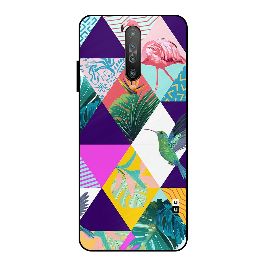Multicolor Exotic Seamless Pattern Metal Back Case for Poco X2