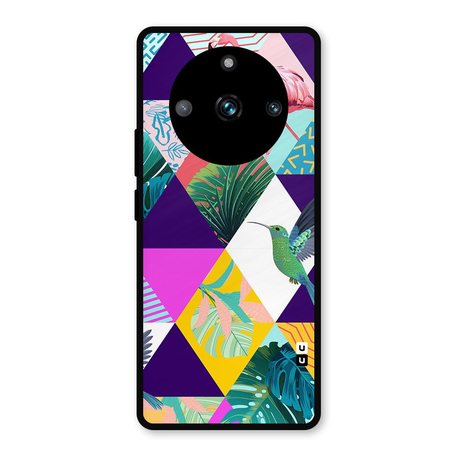 Multicolor Exotic Seamless Pattern Metal Back Case for Realme 11 Pro Plus