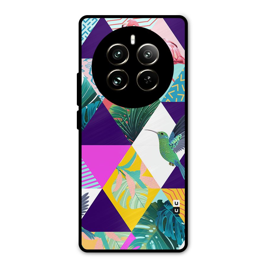 Multicolor Exotic Seamless Pattern Metal Back Case for Realme 12 Pro