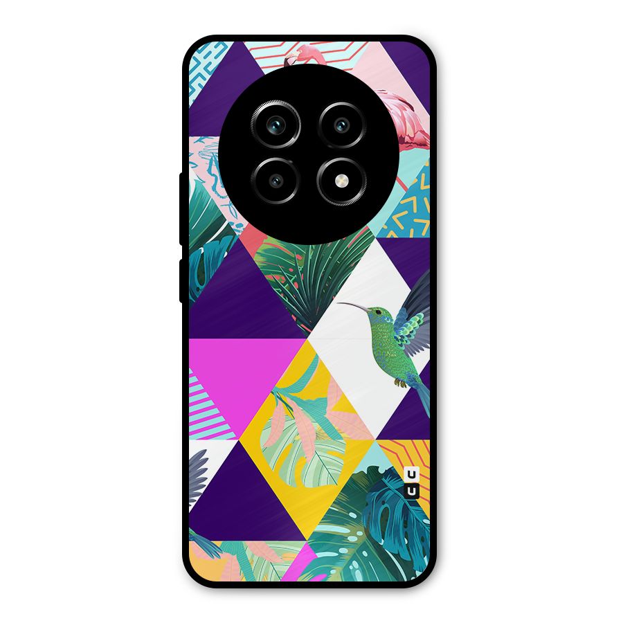 Multicolor Exotic Seamless Pattern Metal Back Case for Realme 13 Pro