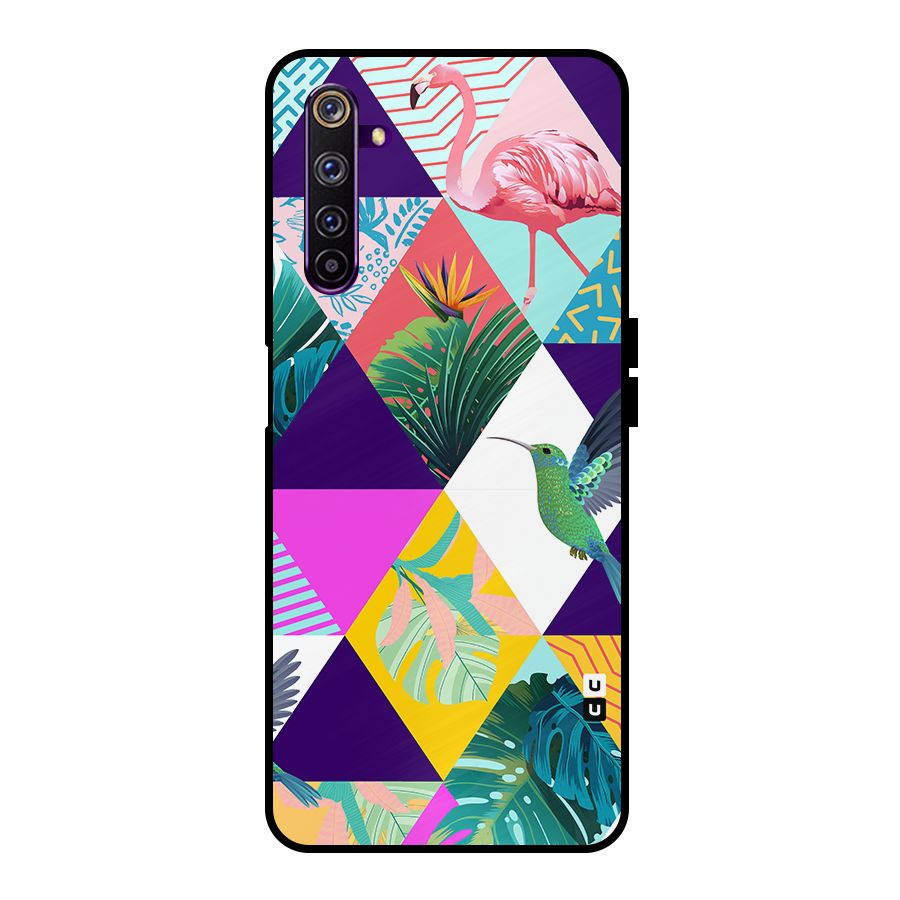 Multicolor Exotic Seamless Pattern Metal Back Case for Realme 6 Pro