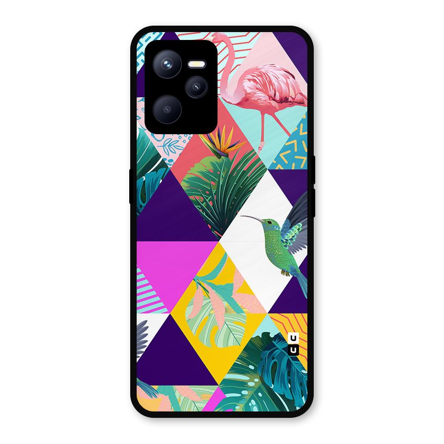 Multicolor Exotic Seamless Pattern Metal Back Case for Realme C35