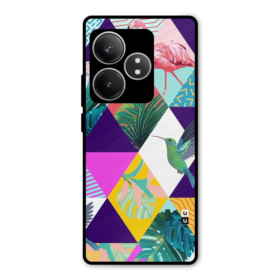 Multicolor Exotic Seamless Pattern Metal Back Case for Realme GT 6T