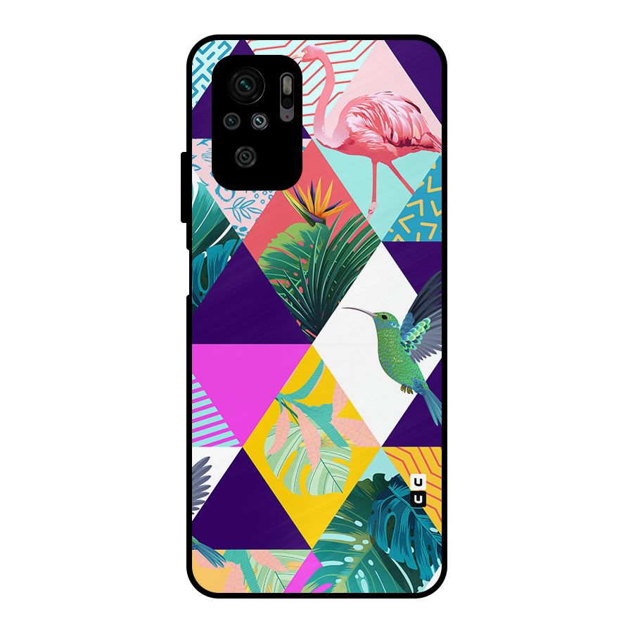Multicolor Exotic Seamless Pattern Metal Back Case for Redmi Note 10S