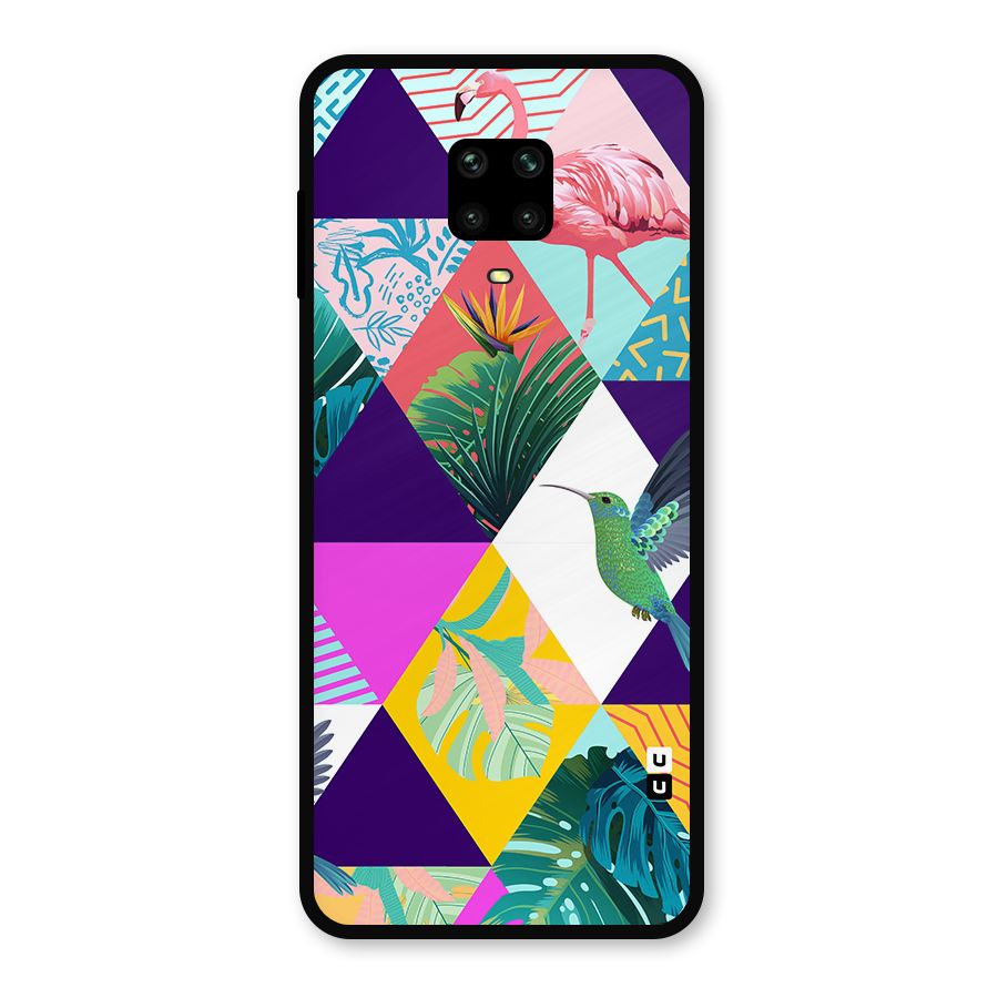 Multicolor Exotic Seamless Pattern Metal Back Case for Redmi Note 9 Pro