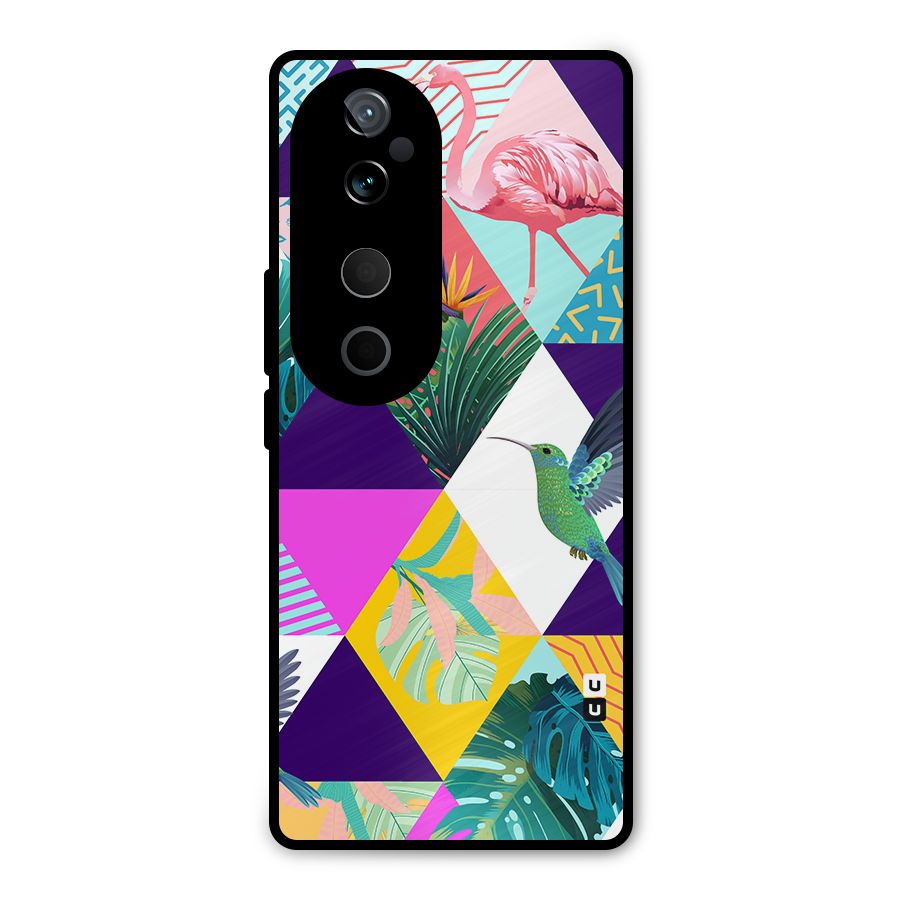 Multicolor Exotic Seamless Pattern Metal Back Case for Vivo T3 Ultra