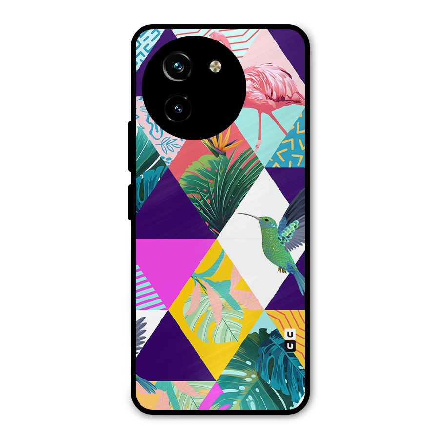 Multicolor Exotic Seamless Pattern Metal Back Case for Vivo T3x