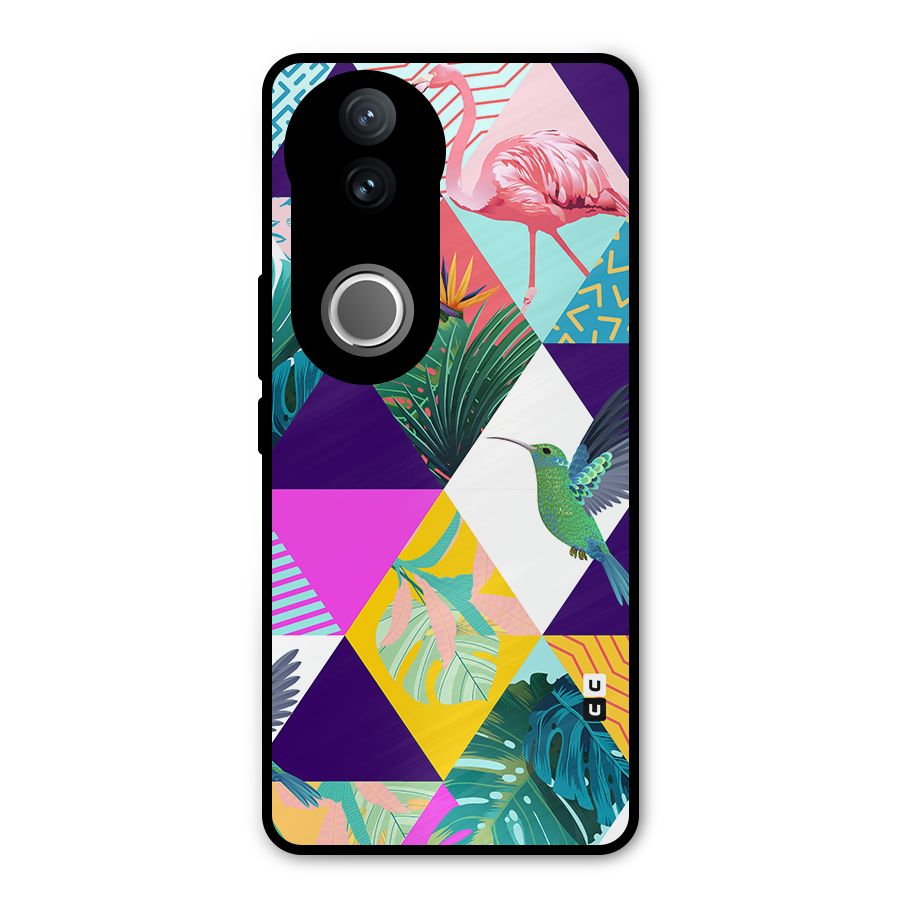 Multicolor Exotic Seamless Pattern Metal Back Case for Vivo V50e
