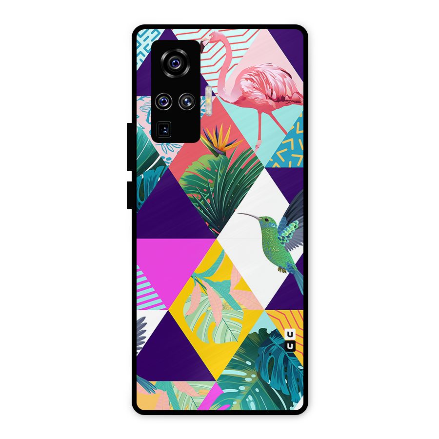 Multicolor Exotic Seamless Pattern Metal Back Case for Vivo X50 Pro