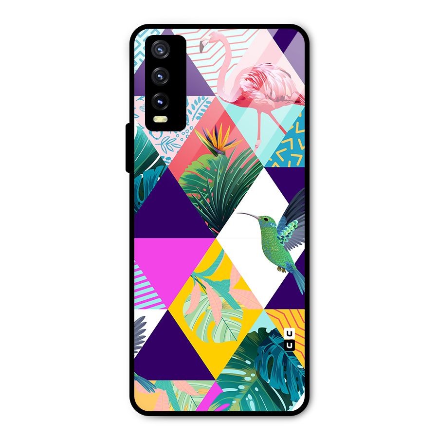 Multicolor Exotic Seamless Pattern Metal Back Case for Vivo Y20