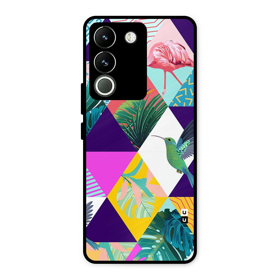 Multicolor Exotic Seamless Pattern Metal Back Case for Vivo Y200
