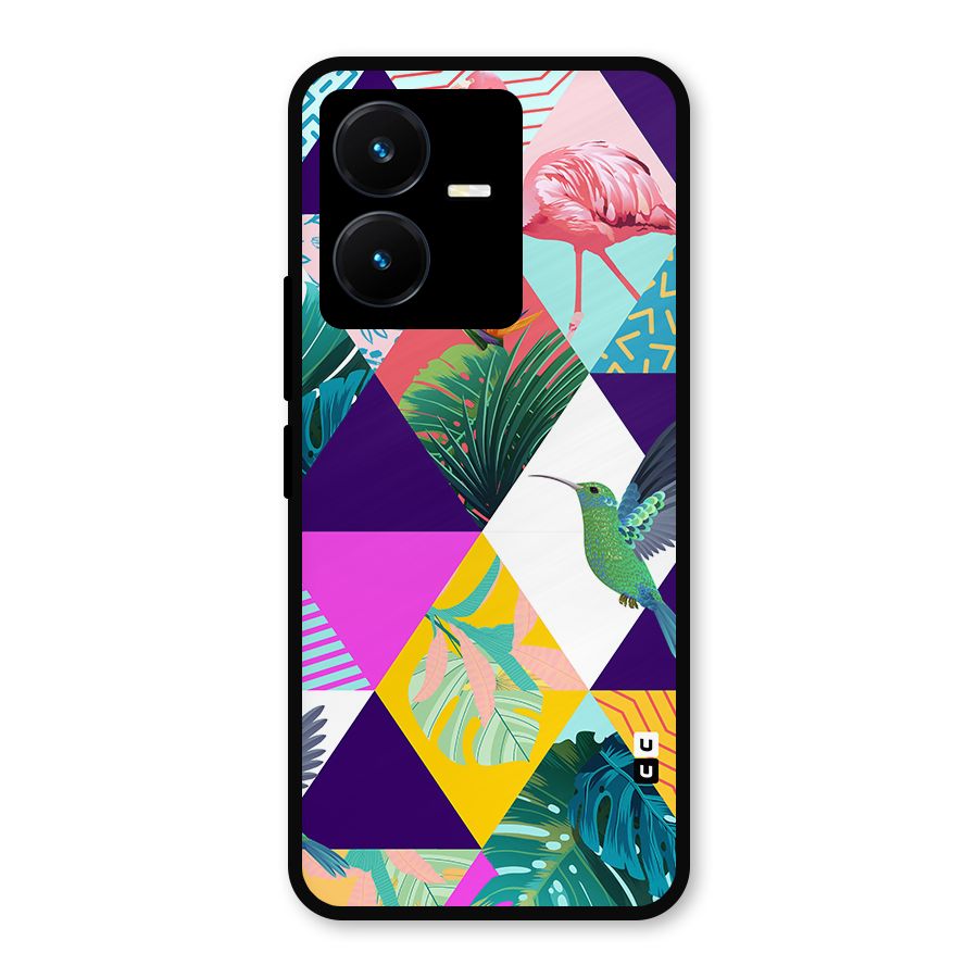 Multicolor Exotic Seamless Pattern Metal Back Case for Vivo Y22