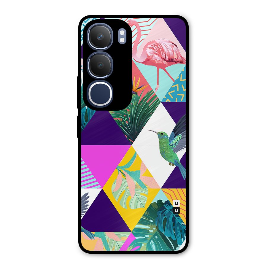 Multicolor Exotic Seamless Pattern Metal Back Case for Vivo Y29