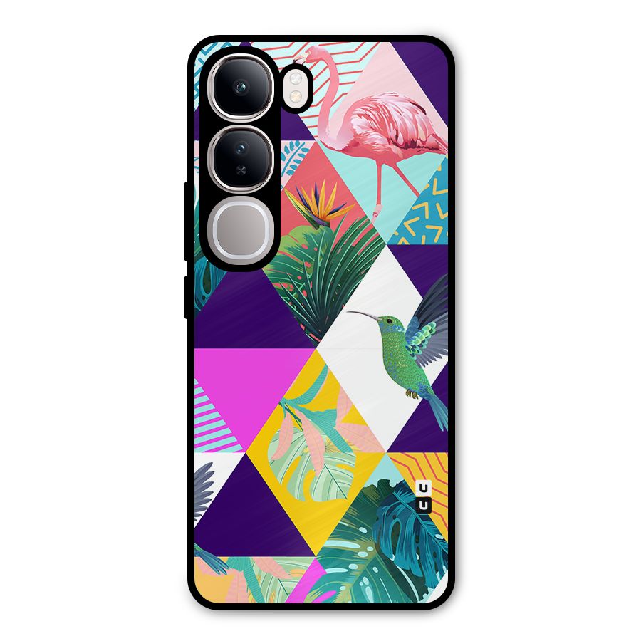 Multicolor Exotic Seamless Pattern Metal Back Case for Vivo Y300