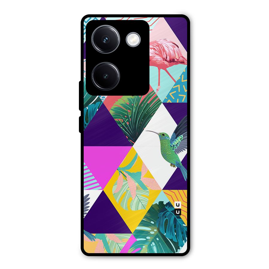 Multicolor Exotic Seamless Pattern Metal Back Case for Vivo Y300 Plus