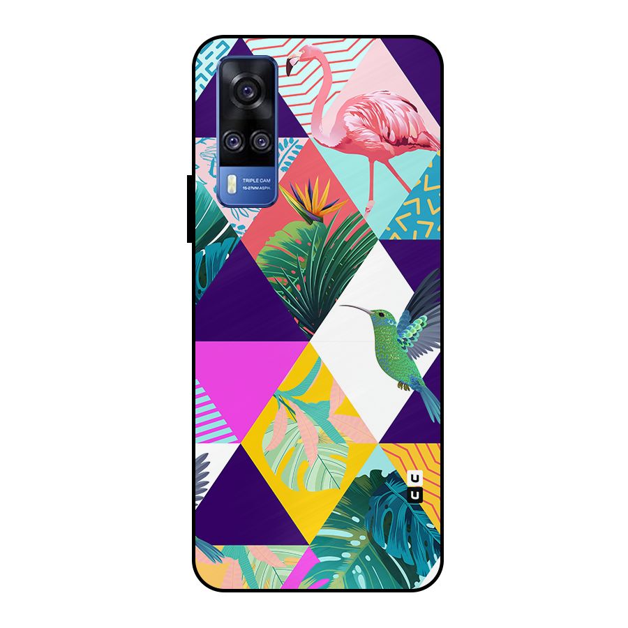 Multicolor Exotic Seamless Pattern Metal Back Case for Vivo Y51