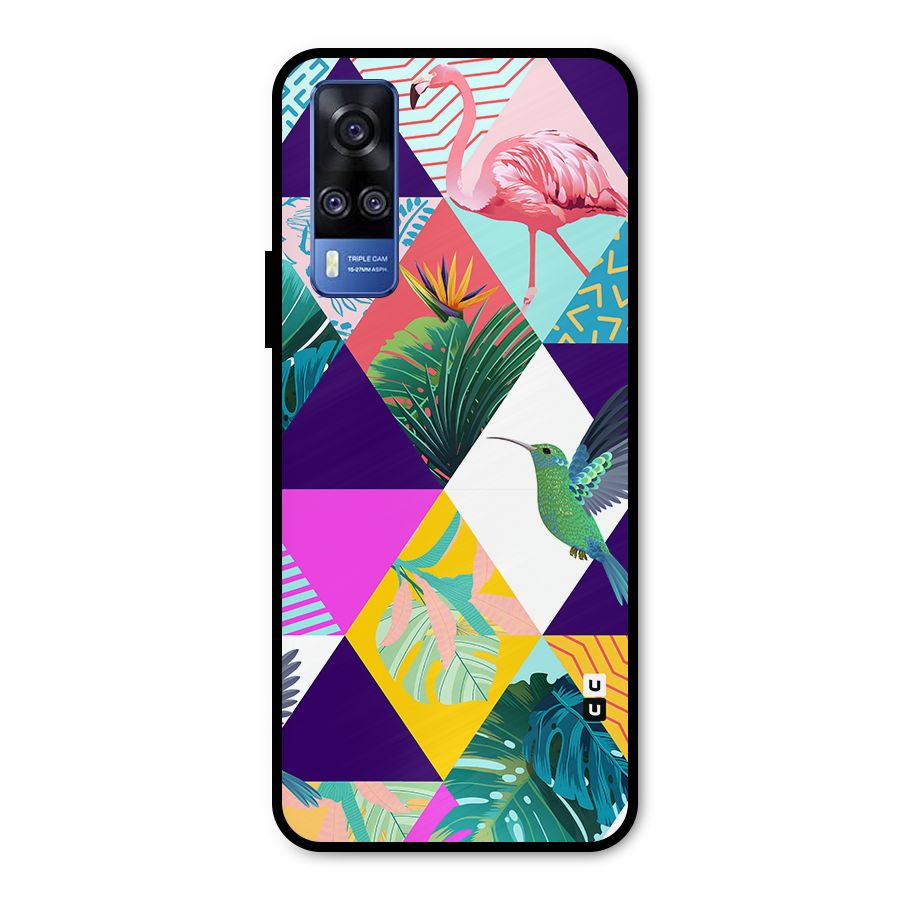 Multicolor Exotic Seamless Pattern Metal Back Case for Vivo Y51A