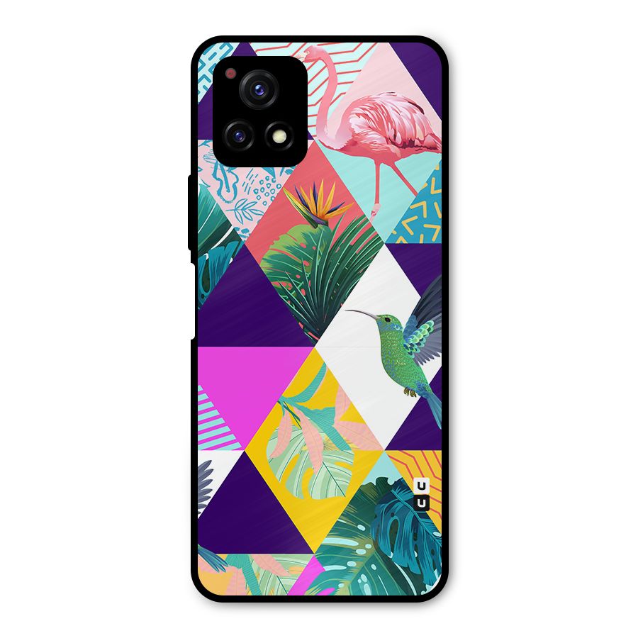 Multicolor Exotic Seamless Pattern Metal Back Case for Vivo Y72 5G
