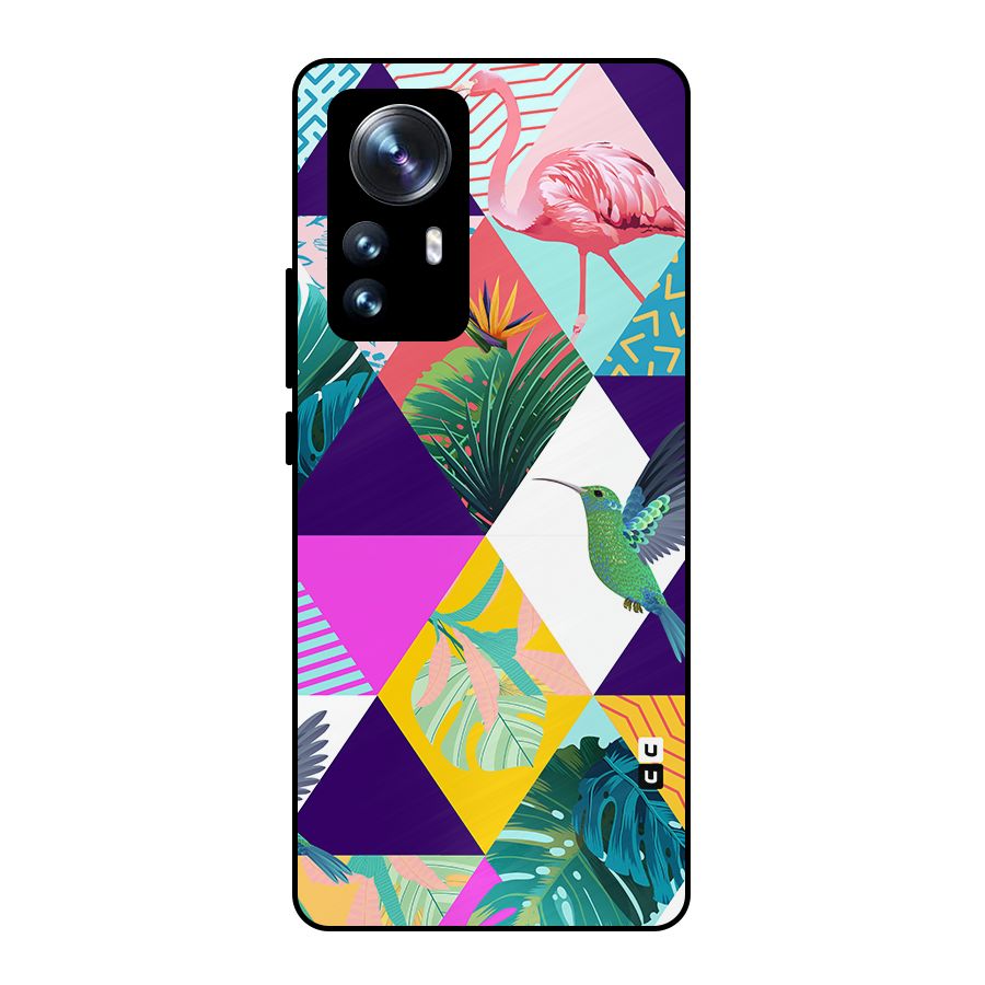 Multicolor Exotic Seamless Pattern Metal Back Case for Xiaomi 12 Pro