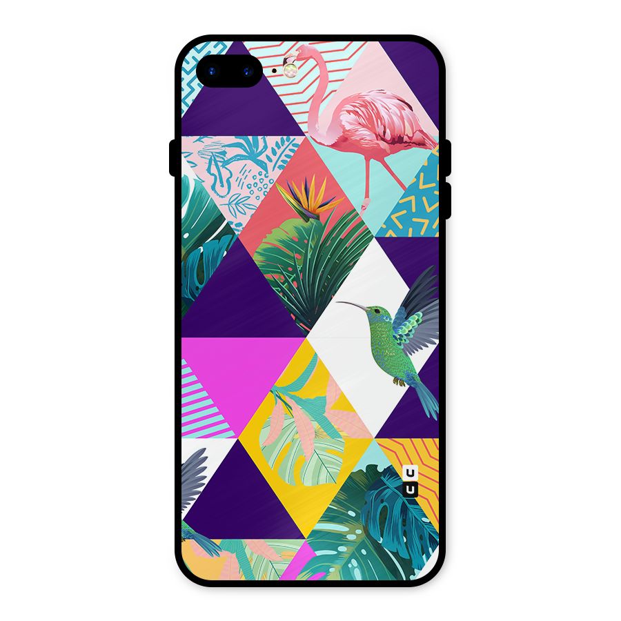 Multicolor Exotic Seamless Pattern Metal Back Case for iPhone 8 Plus