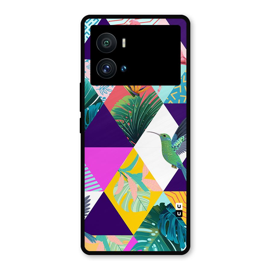 Multicolor Exotic Seamless Pattern Metal Back Case for iQOO 9 Pro