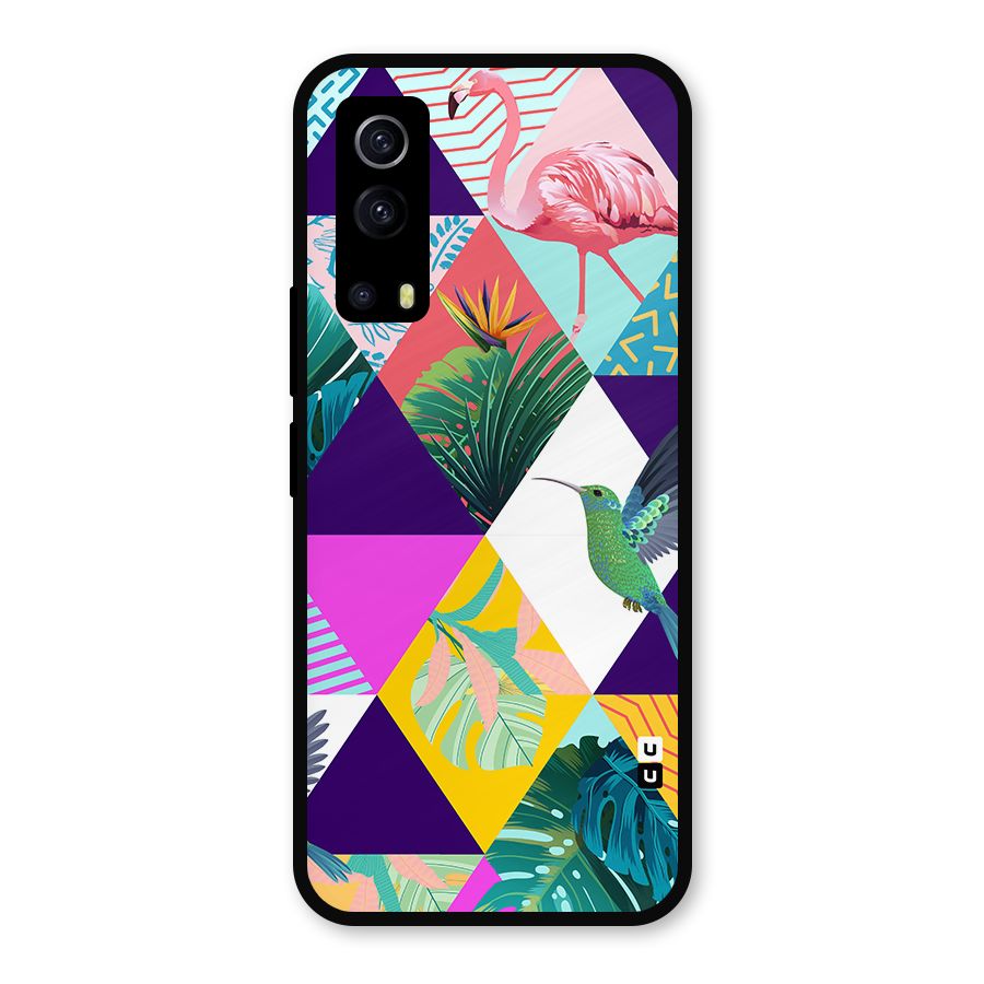 Multicolor Exotic Seamless Pattern Metal Back Case for iQOO Z3