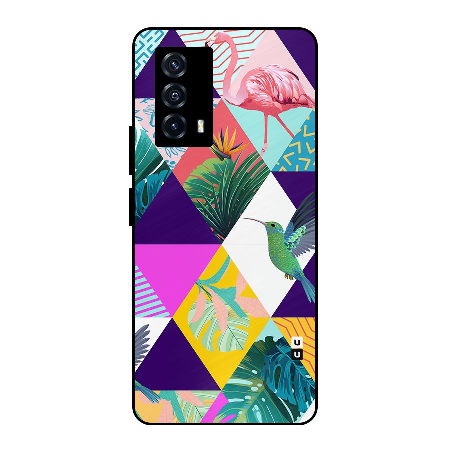 Multicolor Exotic Seamless Pattern Metal Back Case for iQOO Z5