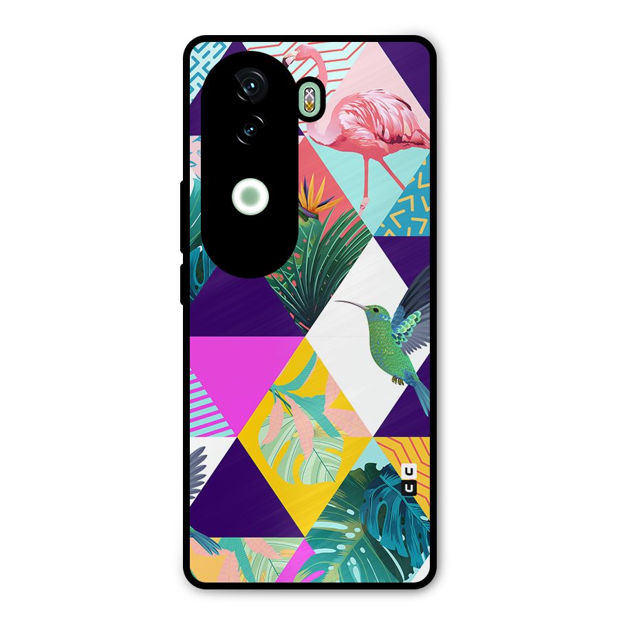 Multicolor Exotic Seamless Pattern Metal Back Case for iQOO Z9s